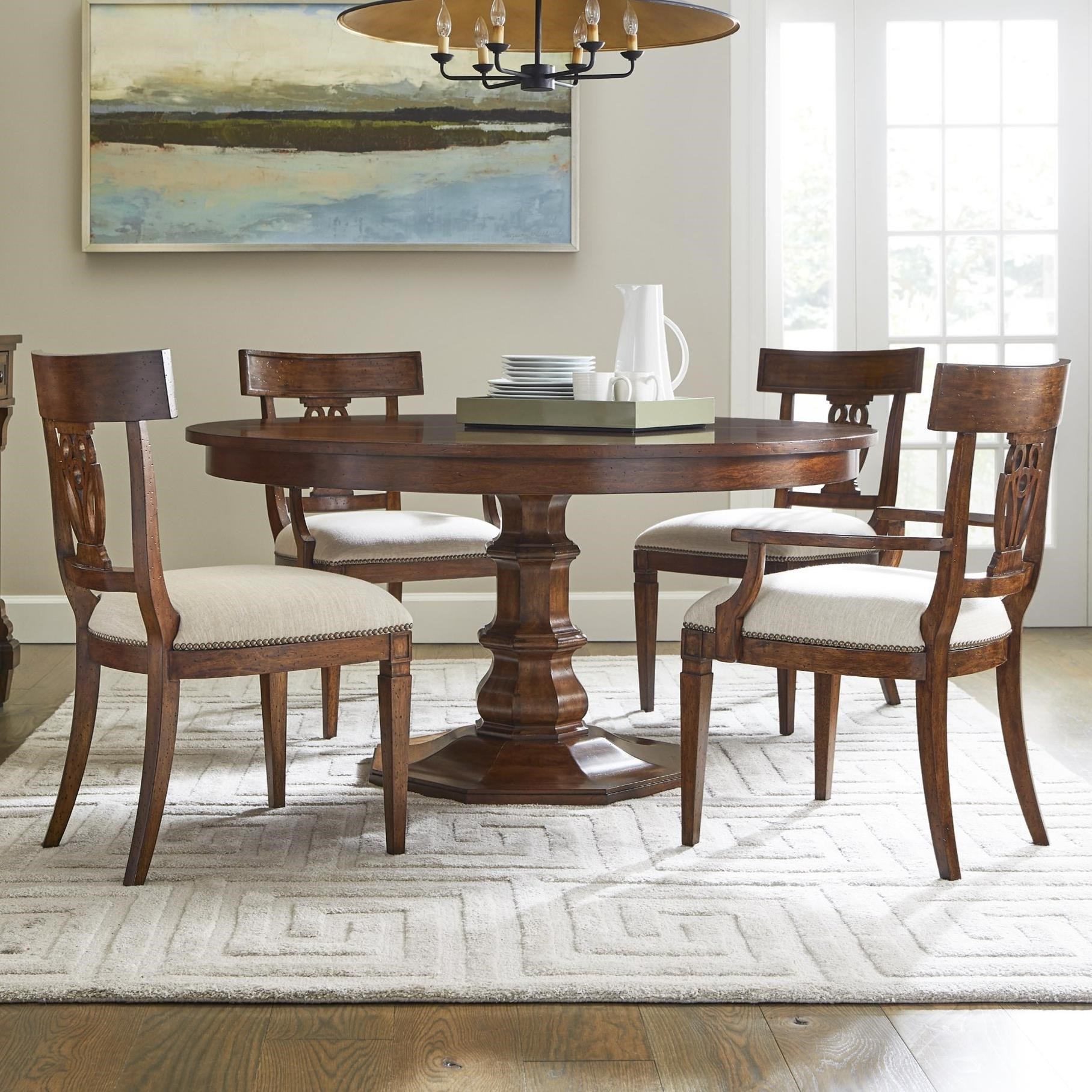 Stanley Furniture Old Town 5Piece 54 Inch Round Dining Table Set